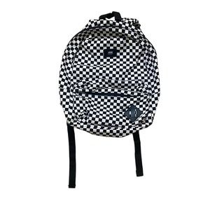 Vans Black & White Checker Pattern Backpack - Stylish and Classic Streetwear